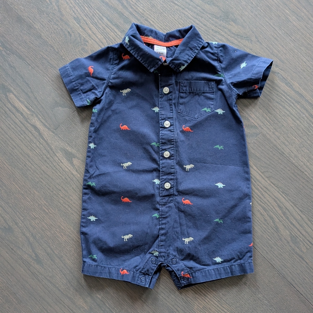 Carter's Boys Dinosaur Romper, 24 Months